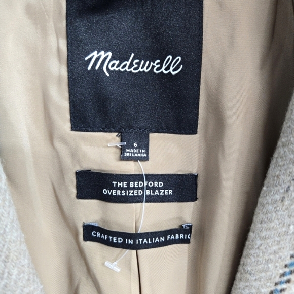 Madewell Bedford Oversized Blazer Jennifer Stripe Belted - Picture 3 of 16